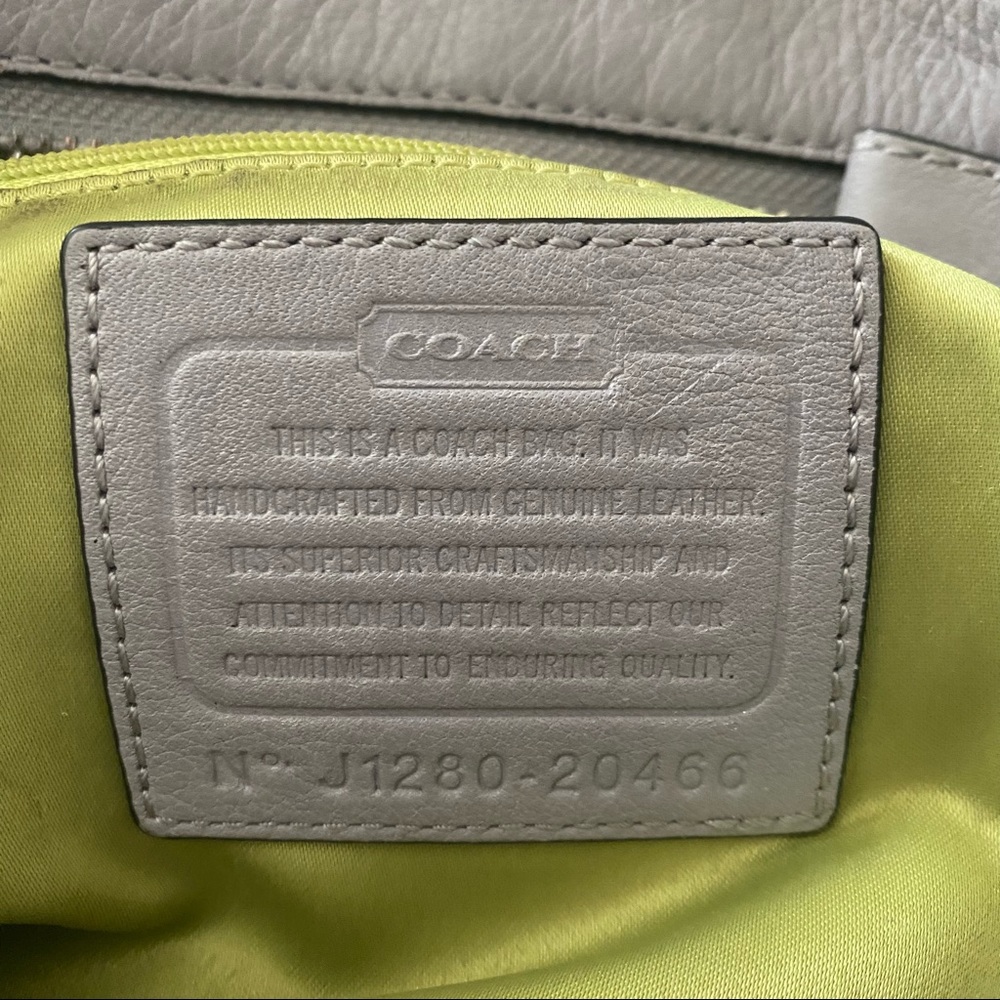 Coach Madison Leather Grey Purse - J1280-20466 - Picture 6 of 6